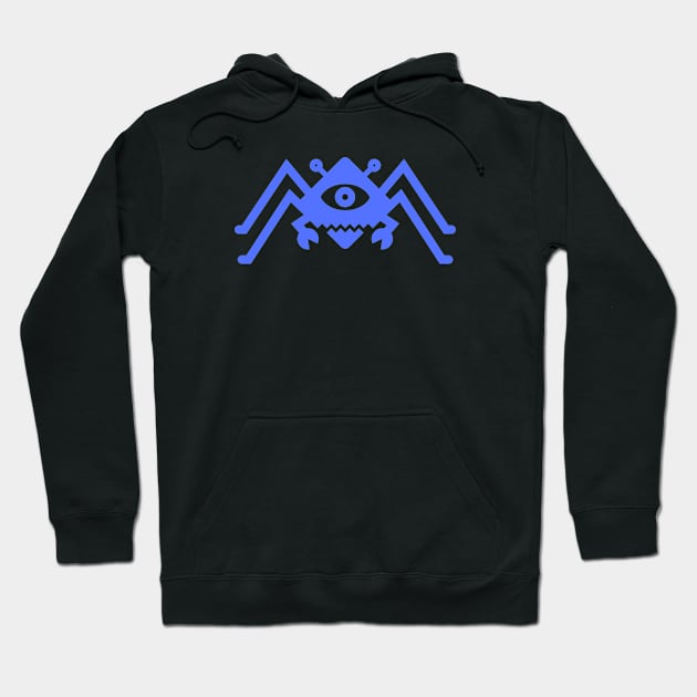 Diamond Spider Crab Blue Hoodie by Bug Robot